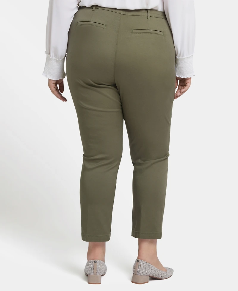 Nydj Plus Sadie Slim Mid-Rise Pants