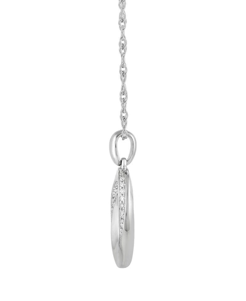Macy's Diamond Pendant Necklace (1/3 ct. t.w.) in Sterling Silver White Rhodium