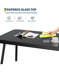 gaomon 4-Piece Wicker Outdoor Furniture Set, Patio Sectional Sofa with Handmade Rattan and Metal Frame