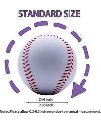 Magicorange Pack of 12 Soft Foam Practice Baseballs Standard Size Pu Foam Training Balls for Batting Fielding and Pitching with Carrying Bag