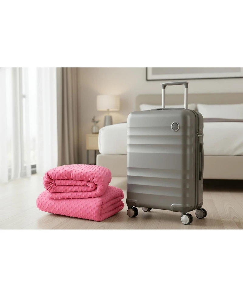 3p Experts Anti Anxiety Weighed Travel Blanket to Calm Your Body. Relax Your Mind. Sleep Deeper