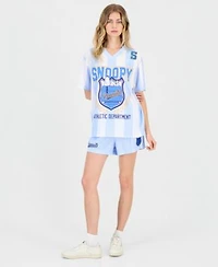 Love Tribe Juniors Snoopy Graphic Jersey T Shirt Shorts