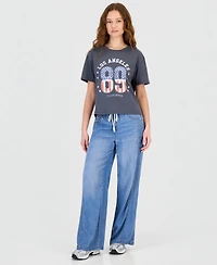 Rebellious One Juniors' Los Angeles 89 Graphic Print T-Shirt