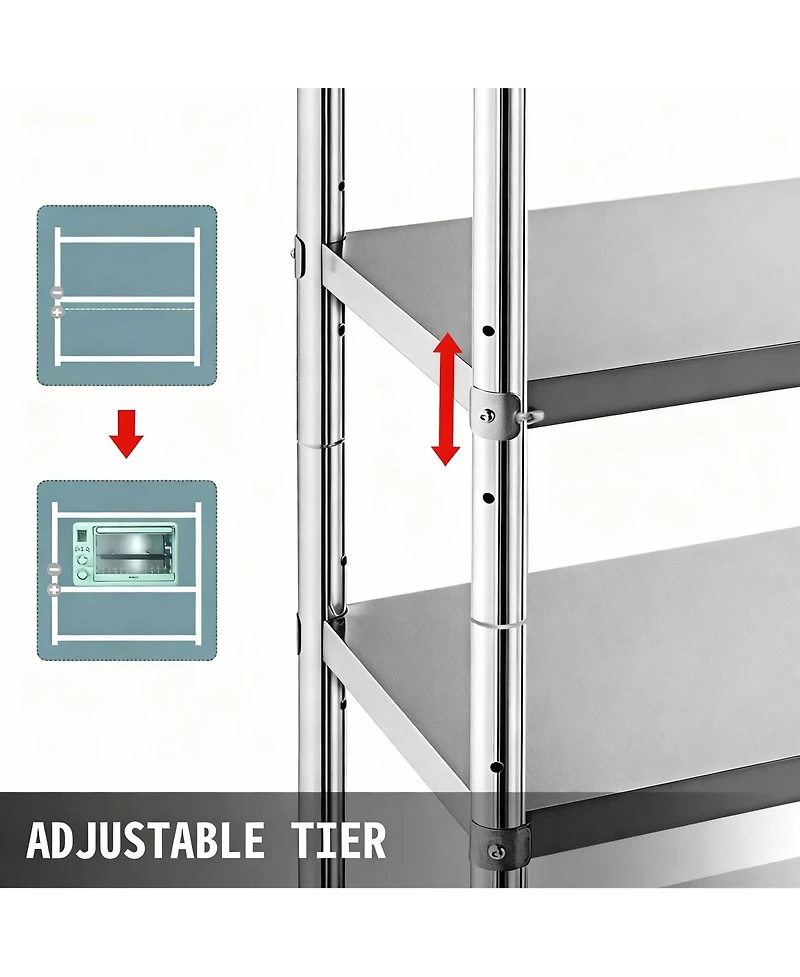 Yigii Stainless Steel Shelving Unit