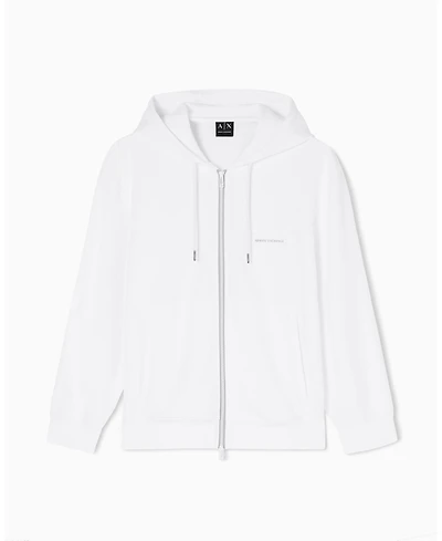 A|X Armani Exchange Men's White Edition Full Zip Sweatshirt