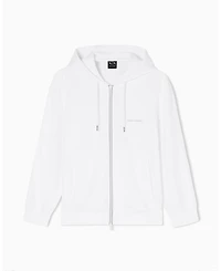 A|X Armani Exchange Men's White Edition Full Zip Sweatshirt
