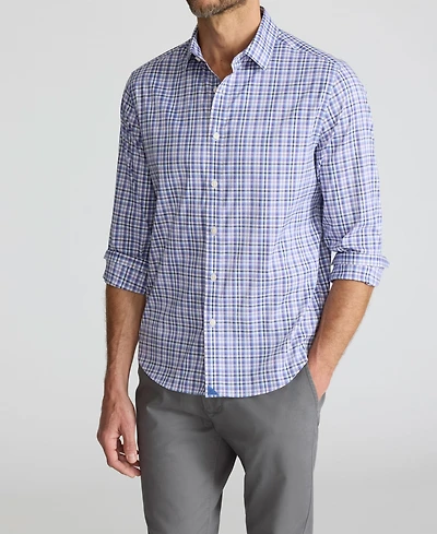 UNTUCKit Men's Regular Fit Wrinkle-Free Cotton Tek Winterfield Button Up Shirt