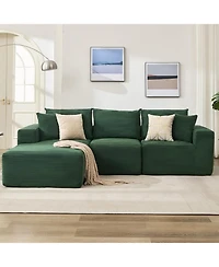 gaomon 108" Modular Sectional Sofa - L Shaped Boneless Cloud Couch with 67.5" Chaise, Reversible L/R Facing