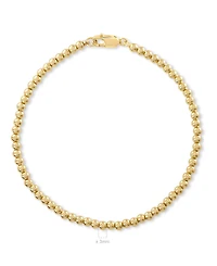 Devata 3mm Beaded Ball Chain Bracelet Gold Plated Sterling Silver