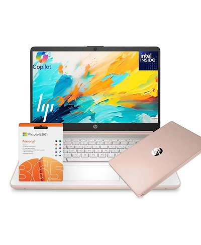 Hp Essential 14 Traditional Laptop 14" Hd Non-touch 60Hz Intel N-Series N150 Intel Graphics 16GB DDR4 128GB eMMC Windows 11 Home