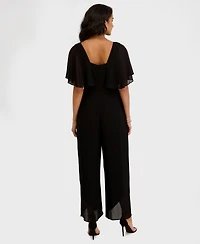 kensie Women's Flutter-Sleeve Jumpsuit