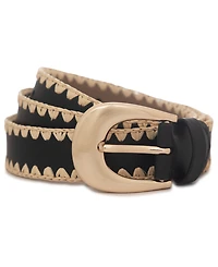 Michael Kors Raffia Leather Belt