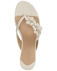Lauren Ralph Women's Francesca Floral-Trim Nappa Dress Sandals