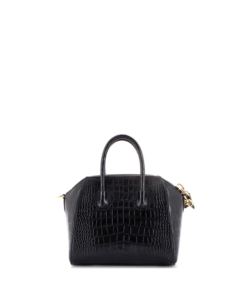 Pre-Owned Givenchy Mini Antigona Bag Embossed Leather