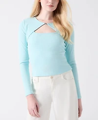 Guess Women's Wren Cutout Long-Sleeve Knit Top