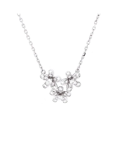 Pre-Owned Van Cleef & Arpels Socrate 3 Flower Pendant Necklace