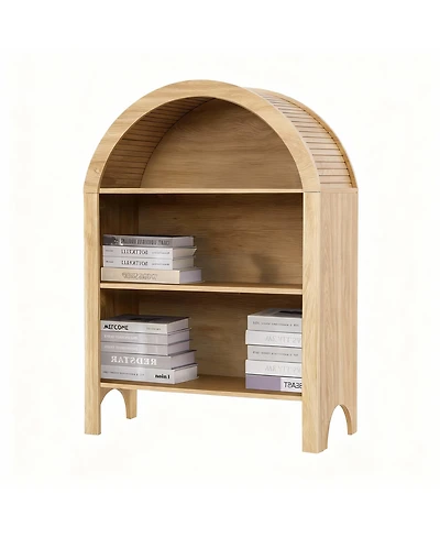 Yigii Arched 43.3" Tall 3-Tier Bookshelf for Modern Farmhouse Decor