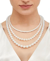 Honora White Cultured Freshwater Pearl (6-7mm) Necklace in 14k Yellow Gold