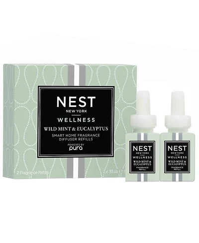 Nest New York Pura Smart Home Fragrance Wild Mint Diffuser Refill Duo Set