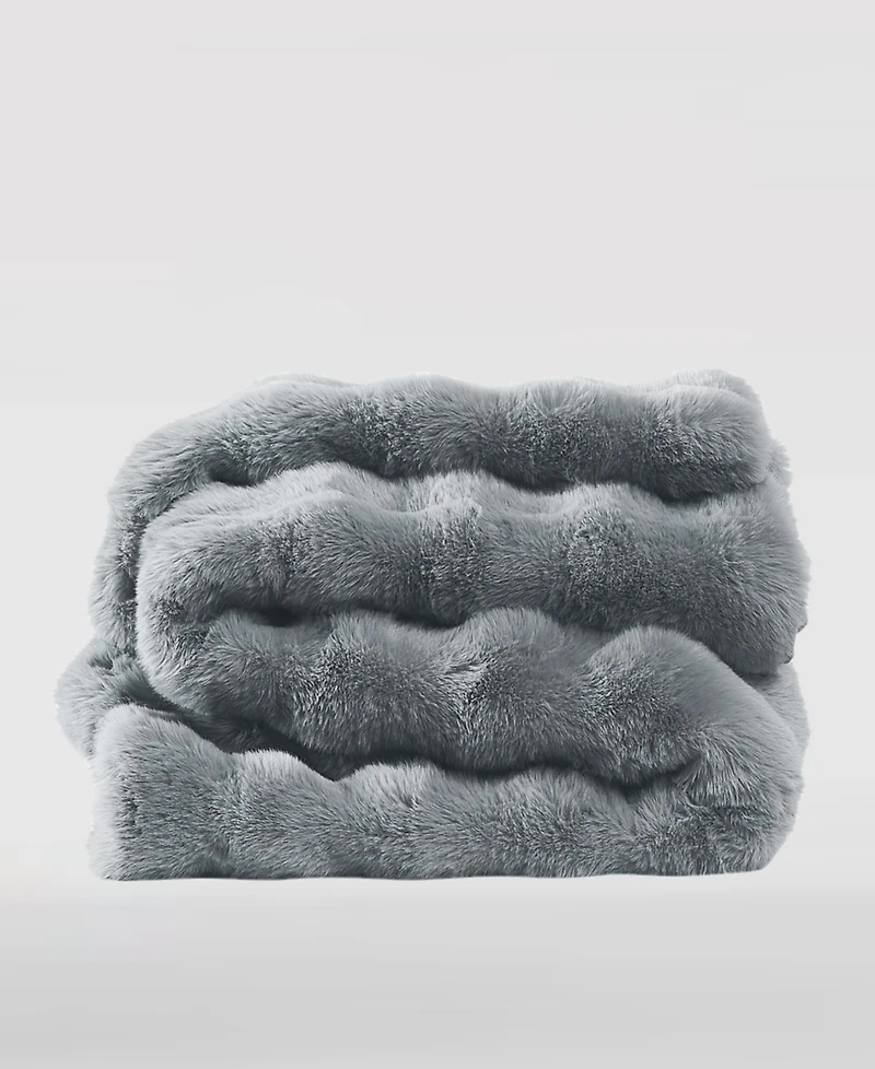 Frye Bubble Rabbit Faux Fur Throw, 50" x 70"