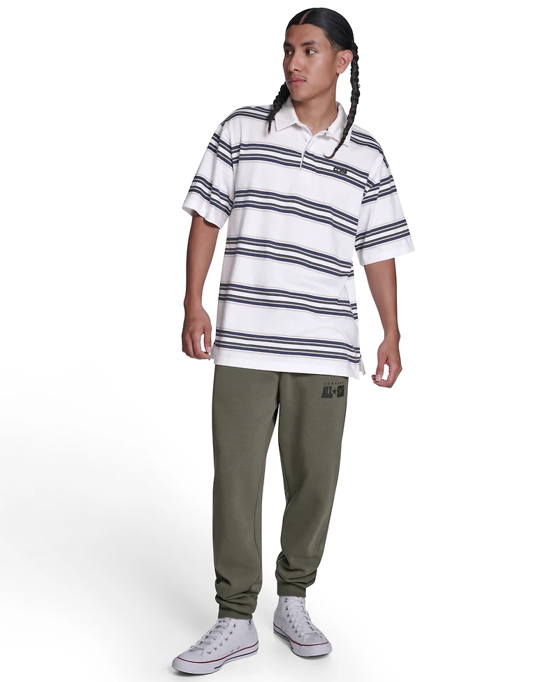 Converse Men's Striped Short-Sleeve Polo Shirt