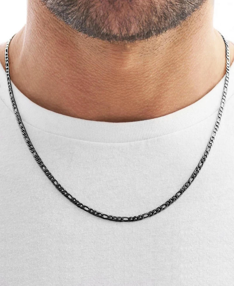 Rhona Sutton Men's Stainless Steel Figaro Chain Necklace