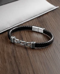 Rhona Sutton Men's Ferum Leather & Stainless Steel Bracelet