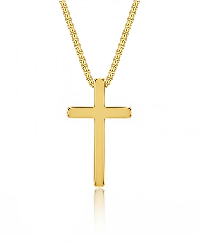 Rhona Sutton Men's Faith Cross Stainless Steel Pendant Necklace in 14k Gold-Tone