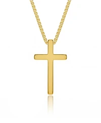Rhona Sutton Men's Faith Cross Stainless Steel Pendant Necklace in 14k Gold-Tone
