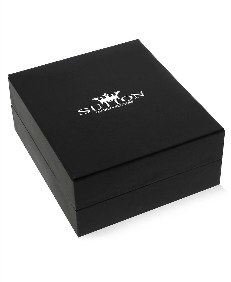 Rhona Sutton Men's Iced Cross Pendant Necklace in 14k Gold Plated Sterling Silver