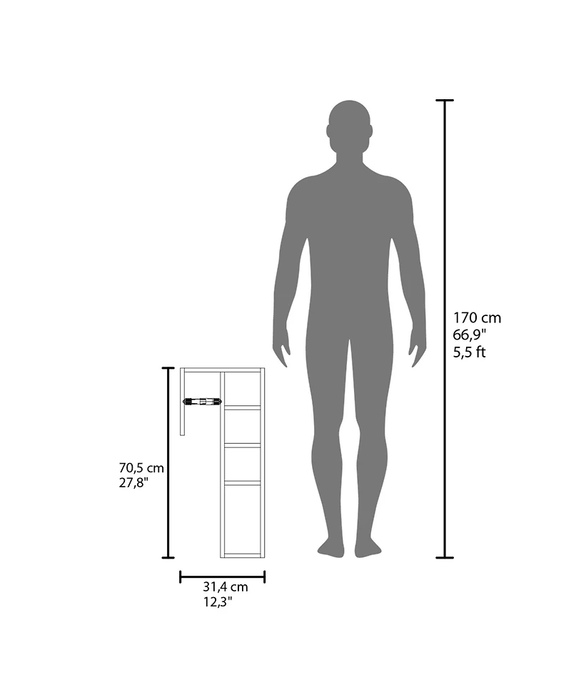 Depot E-Shop Delco Storage Cabinet, 4 Shelves