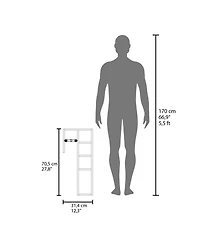 Depot E-Shop Delco Storage Cabinet, 4 Shelves