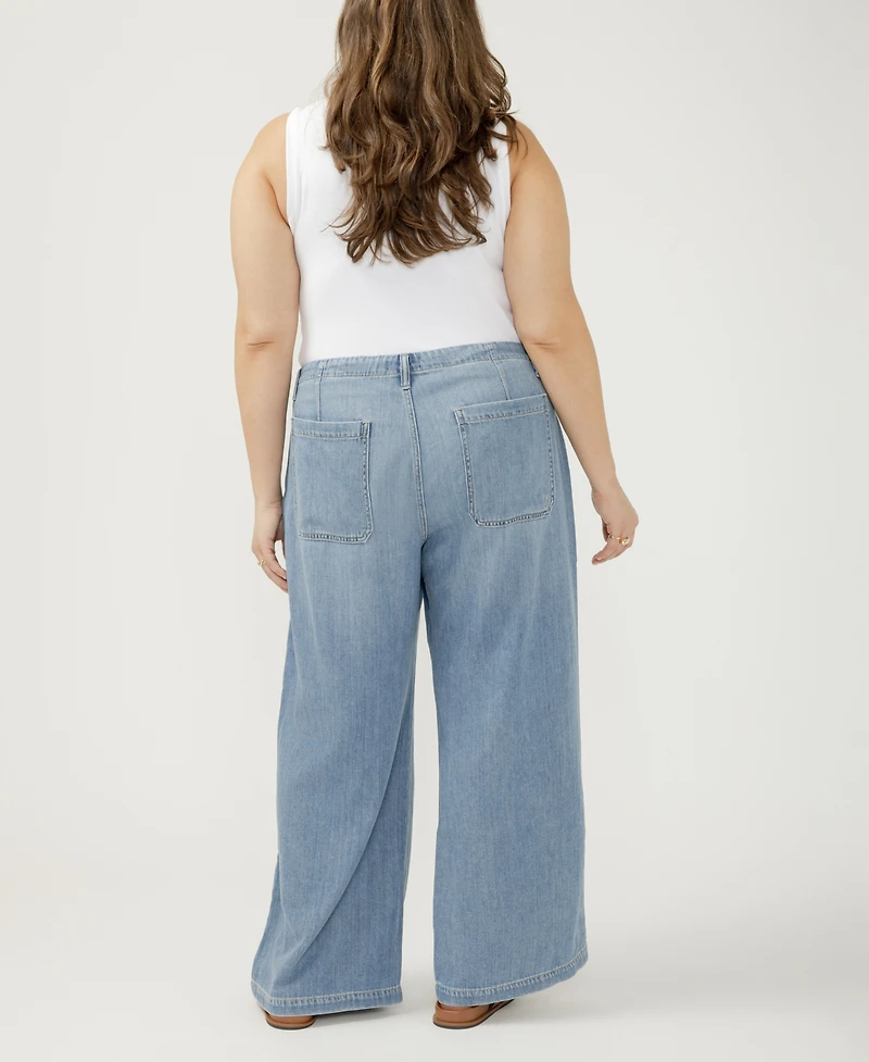 Silver Jeans Co. Plus Wide-Leg Drawstring