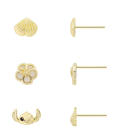 Disney Stitch Mother of Pearl Trio Earring Set