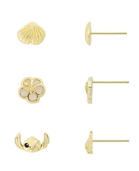 Disney Stitch Mother of Pearl Trio Earring Set