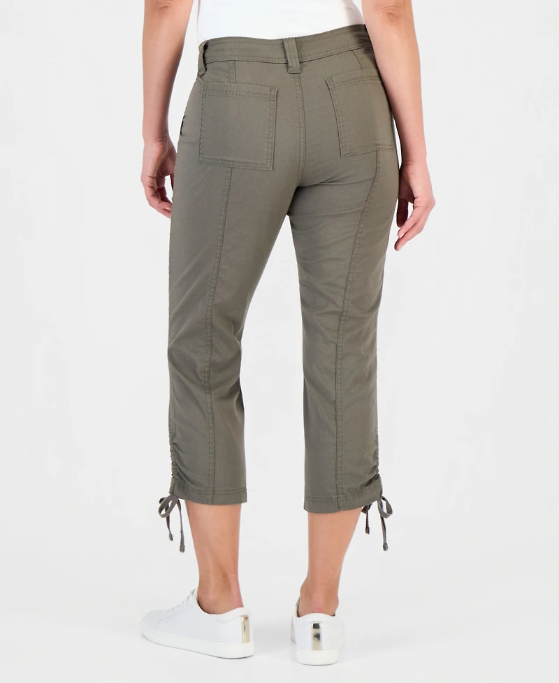Style & Co Petite Mid-Rise Tie-Hem Capri Pants, Exclusively at Macy's