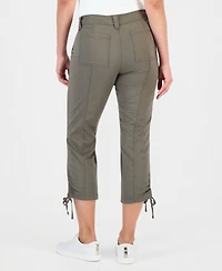 Style & Co Petite Mid-Rise Tie-Hem Capri Pants, Exclusively at Macy's