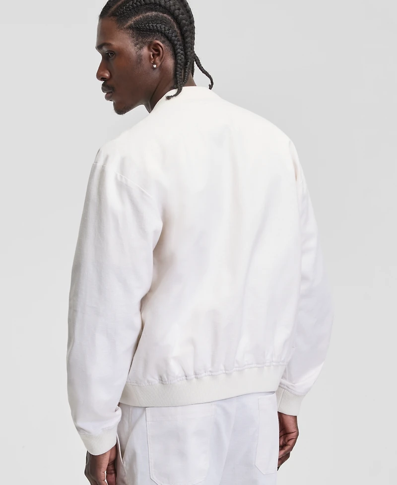 Mode of One Men's Linen & Cotton Bomber Jacket, Macy's Exclusive