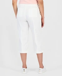 Style & Co Petite Seam-Detail Utility Capri Pants, Macy's Exclusive
