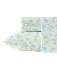 Laura Ashley Printed Satin Edwina 3-Pc. Sheet Set, Twin