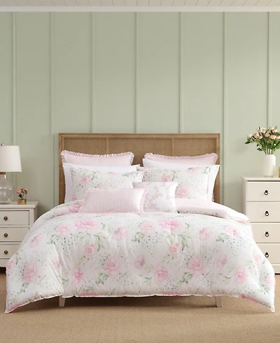 Laura Ashley Serenity Roses Reversible 7-Pc. Comforter Set, King