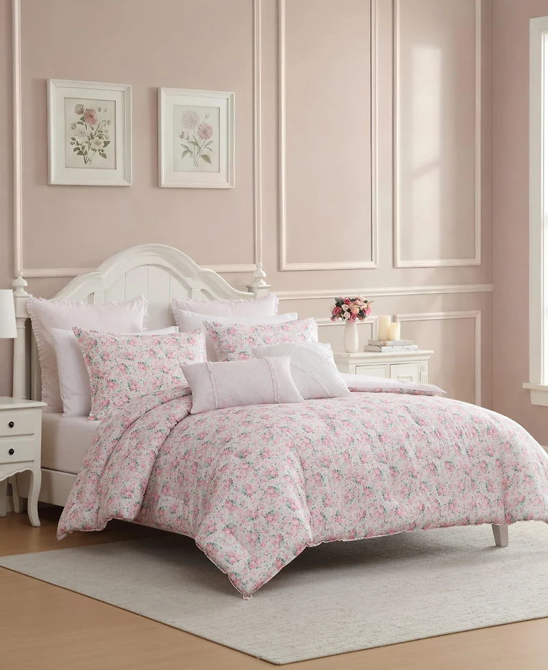 Laura Ashley Pamelas Posies Reversible 5-Pc. Comforter Set, Twin