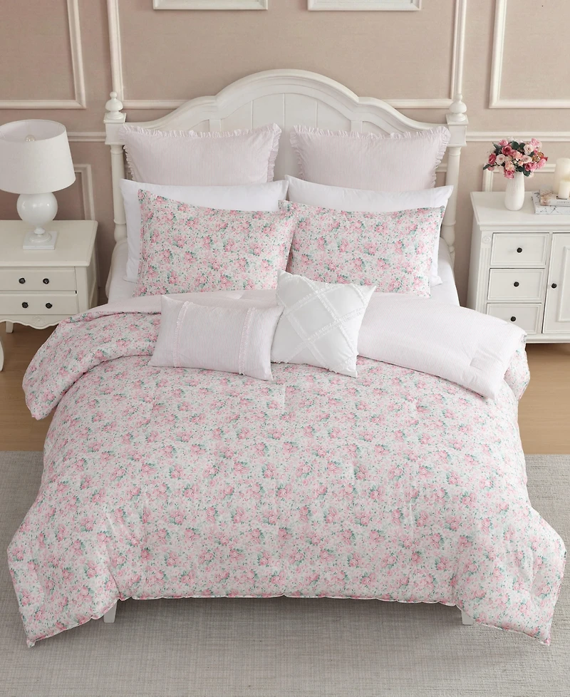 Laura Ashley Pamelas Posies Reversible 7-Pc. Comforter Set