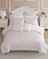 Laura Ashley Pamelas Posies Reversible 7-Pc. Comforter Set