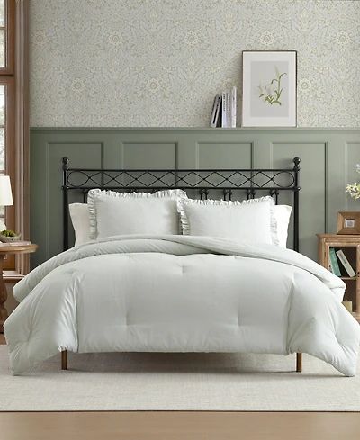 Laura Ashley Oxford Stripe 2-Pc. Comforter Set, Twin