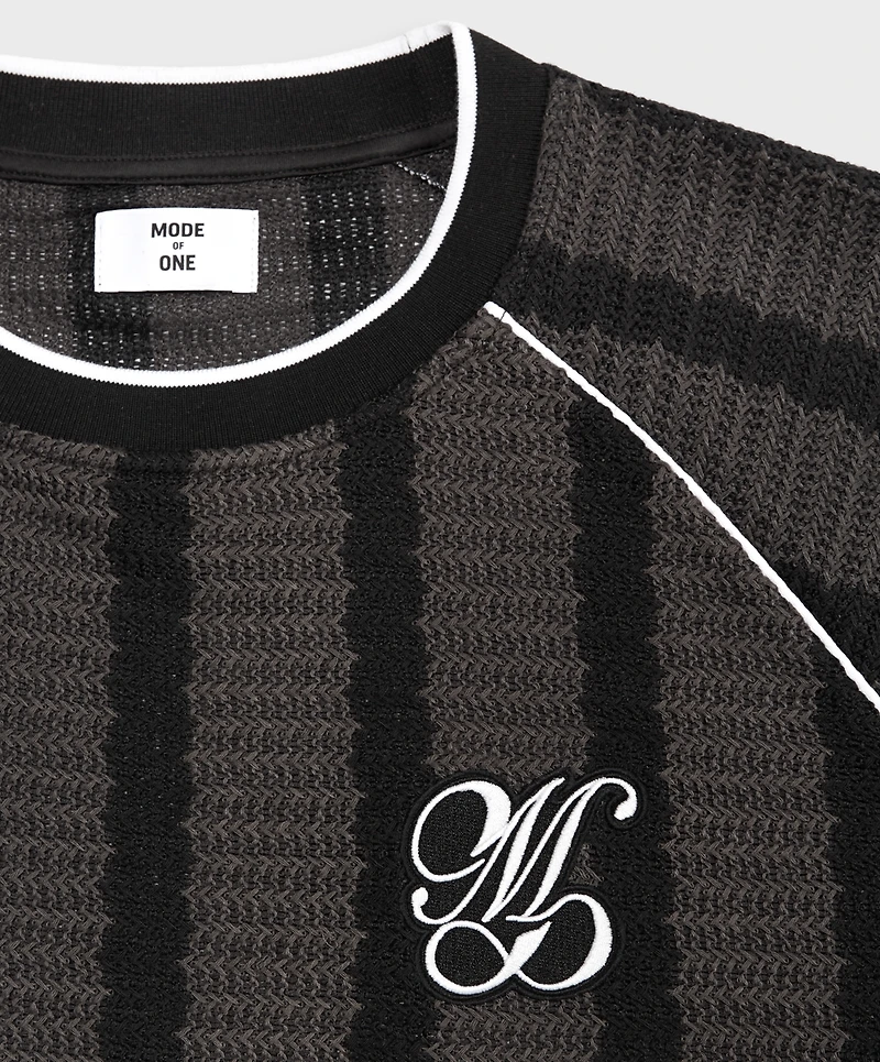 Mode of One Men's Crochet-Stripe Relaxed T-Shirt, Macy's Exclusive