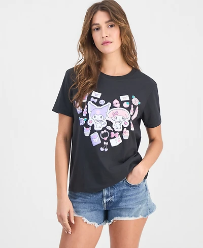 Sanrio Juniors' Kuromi Graphic Print T-Shirt