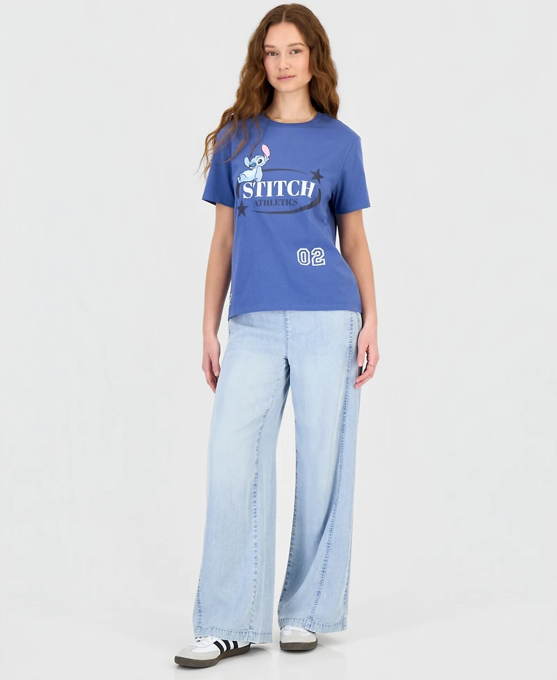 Disney Juniors' Stitch Athletics Graphic Print T-Shirt