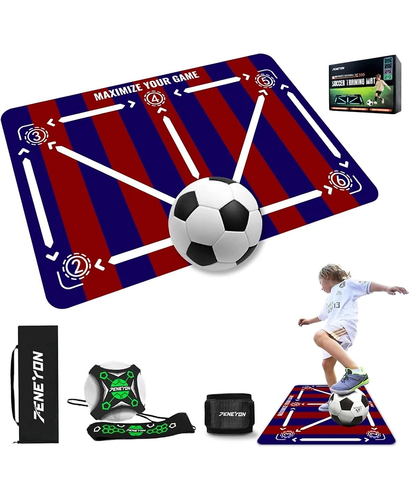 peneyon Adjustable Soccer Training Mat with Non-Slip Equipment