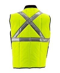 RefrigiWear Men's HiVis Iron-Tuff Vest - Extreme Cold Protection, High-Visibility, Water-Repellent, Durable Workwear